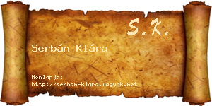 Serbán Klára névjegykártya